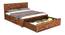 Murray Queen Size With Drawer And Box Storage (Queen Bed Size, Brown Finish) by Urban Ladder - Design 1 Side View - 817722