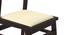 Arabia Solid Wood 4 Seater Dining Table With Set Of 4 Leon Chairs (Mahogany Finish, Camilla Ivory) by Urban Ladder - Zoomed Image - 817852