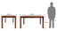 Arabia Leon Solid Wood 6 Seater Dining Table With Set Of 6 Chairs In Mahogany Finish (Teak Finish, Mustard Florals) by Urban Ladder - Dimension - 