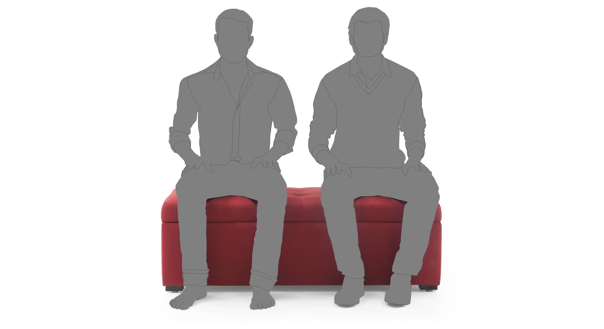 Carson Engineered Wood Bench in Red Finish Urban Ladder