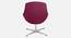 Swan Lounge chair with Silvar Steel Legs in Maroon Color (Maroon) by Urban Ladder - Ground View Design 1 - 819401