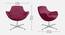 Swan Lounge chair with Silvar Steel Legs in Maroon Color (Maroon) by Urban Ladder - Design 1 Dimension - 819425