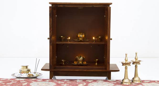 Devoto Prayer Cabinet (Teak Finish, Without Drawer Configuration) by Urban Ladder - - 81969