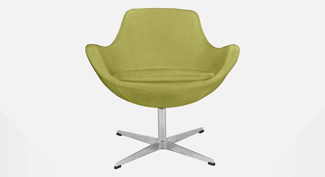 Swan Lounge chair with Silvar Steel Legs in Maroon Color (Green) by Urban Ladder - Design 1 Side View - 819750