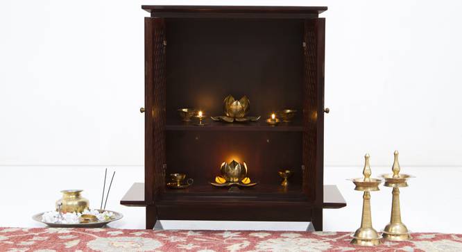 Devoto Prayer Cabinet (Mahogany Finish, Without Drawer Configuration) by Urban Ladder - Half View Design 1 - 81978