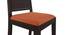 Danton 3-to-6 - Oribi 6 Seater Folding Dining Table Set (Mahogany Finish, Burnt Orange) by Urban Ladder - Top View - 