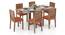 Danton 3-to-6 - Oribi 6 Seater Folding Dining Table Set (Teak Finish, Burnt Orange) by Urban Ladder - Side View - 
