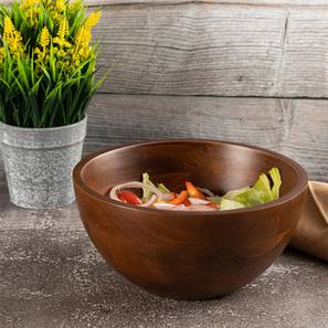 Dinnerware Design Amber Wooden Bowl (Brown)