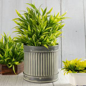 All Decor On Sale Design Grey Metal Planter