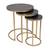 Logan nesting table black and brass finish lp
