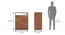 Karya 3 Chest of drawers - Wheat brown Walnut (Brown Finish) by Urban Ladder - Dimension - 
