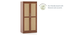 Karya 2 door wardrobe - Wheat brown walnut (Brown Finish) by Urban Ladder - Close View - 