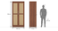 Karya 2 door wardrobe - Wheat brown walnut (Brown Finish) by Urban Ladder - Dimension - 