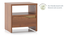 Karya Bedside table - Wheat brown Walnut (Brown Finish) by Urban Ladder - Side View - 