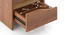 Karya Bedside table - Wheat brown Walnut (Brown Finish) by Urban Ladder - Dimension - 
