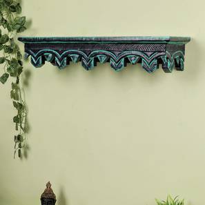 Buddie Blue & Mint Green Solid Wood Wall Shelf-image-28