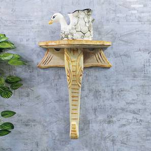 disoo fashions Tristina Natural Wood Solid Wood Wall Shelf-picture-11