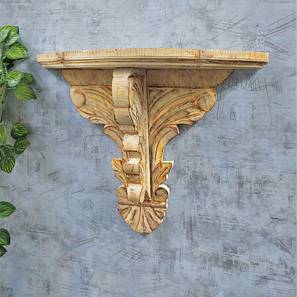 Study In Darjeeling Design Baillie Natural Wood Solid Wood Wall Shelf
