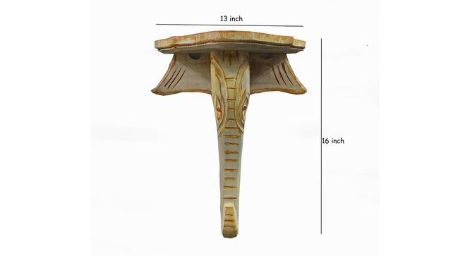 Tristina Solid Wood Wall Shelf (Natural Wood) by Urban Ladder - Design 1 Dimension - 821270
