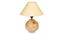 Darnelle Beige Cotton Shade Table Lamp with Solid Wood Base (Brown) by Urban Ladder - Front View Design 1 - 821281