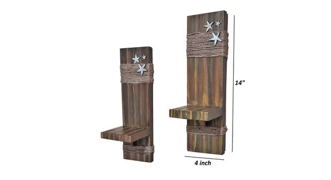Jeraldo Solid Wood Wall Shelves (Multicolor) by Urban Ladder - Design 1 Dimension - 821282