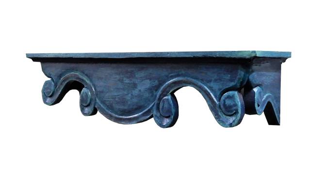 Seabrook Solid Wood Wall Shelf (Blue) by Urban Ladder - Front View Design 1 - 821290