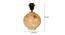 Darnelle Beige Cotton Shade Table Lamp with Solid Wood Base (Brown) by Urban Ladder - Design 1 Dimension - 821302