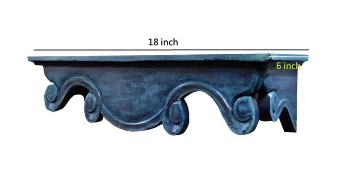 Seabrook Solid Wood Wall Shelf (Blue) by Urban Ladder - Design 1 Dimension - 821309