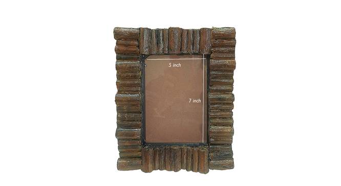 Brown corrugated paper blocks tiling handmade art Photo Frame use it as Table Top or Wall hanging (Brown) by Urban Ladder - Front View - 821315