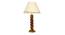 Landis Beige Cotton Shade Table Lamp with Solid Wood Base (Coffee) by Urban Ladder - Front View Design 1 - 821337