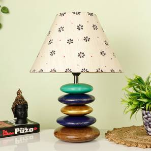 York Beige Cotton Shade Table Lamp with Solid Wood Base-image-36