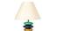 Cleveland Beige Cotton Shade Table Lamp with Solid Wood Base (Multicolor) by Urban Ladder - Design 1 Side View - 821378