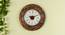 Multi color Handmade Wooden Wall Clock Black swirl Design With MarbleDust Work (Copper Black) by Urban Ladder - Front View Design 1 - 821412