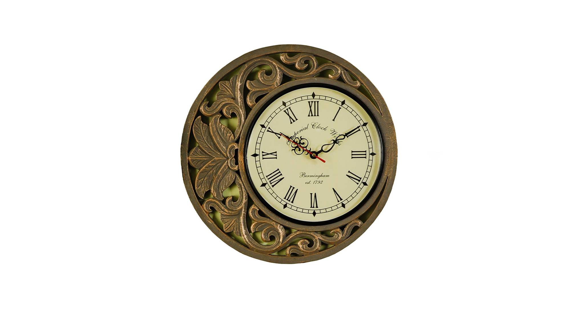 Grey Wood Abstract Analog Wall Clock Urban Ladder