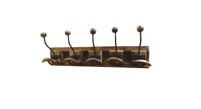 Elsworth Solid Wood Wall Hooks (Brown) by Urban Ladder - Front View Design 1 - 821482