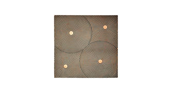 Wooden 3D Handmade Grey Colour Square Wall Art with Ring Pattern (Grey) by Urban Ladder - Front View Design 1 - 821492