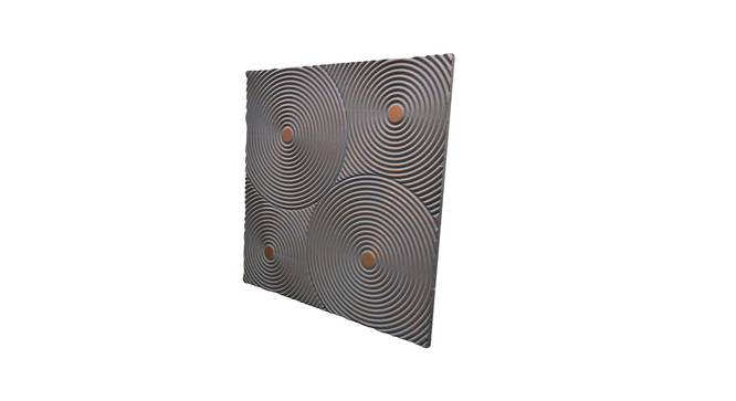 Wooden 3D Handmade Grey Colour Square Wall Art with Ring Pattern (Grey) by Urban Ladder - Design 1 Side View - 821496