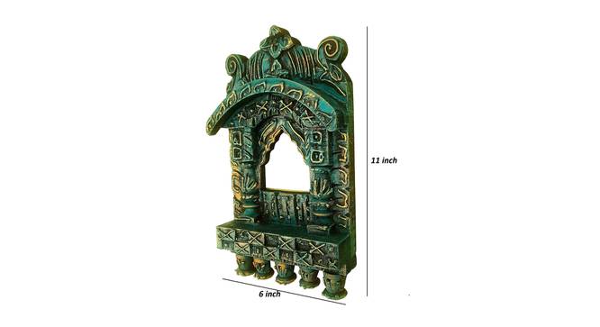 MultiColor Wooden Jharokha Wall Art panel with hand cone work of marble dust and hand  carved patterns (Multicolor) by Urban Ladder - Front View - 821571