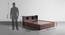 Bed ES | Engineered Wood King Size Bed with Box Storage (Chestnut Dark) (King Bed Size, Chestnut Dark Finish) by Urban Ladder - Ground View Design 1 - 822683