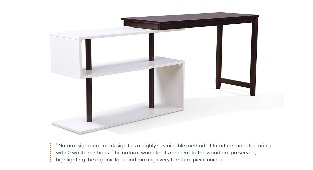 Tolstoy Solid Wood Study Table in Dark Walnut Finish Urban Ladder