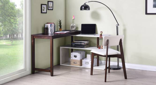 Tolstoy Study Table (Dark Walnut Finish) by Urban Ladder - Full View Design 1 - 82278