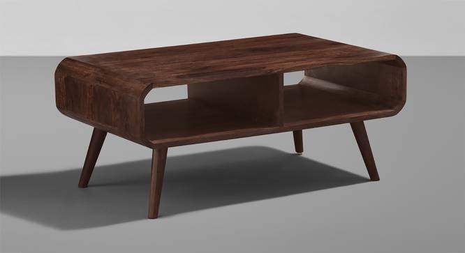 Peep - Solid Sheesham Wood Rectangular Coffee Table / Center Table with Storage (Provincial Teak Finish) (PROVINCIAL TEAK Finish) by Urban Ladder - Cross View - 