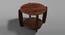 Stack - Solid Sheesham Wood Round Coffee Table / Center Table with Storage (Provincial Teak & Mahogany Finish) (Provincial Teak & Mahogany Finish) by Urban Ladder - Front View - 