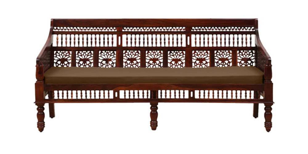 Nayantara Wooden Sofa (Honey Oak) (1-seater Custom Set - Sofas, None Standard Set - Sofas, Fabric Sofa Material, Regular Sofa Size, Regular Sofa Type, HONEY) by Urban Ladder - - 