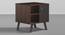 Bestie - Engineered Wood Bedside Table (2 Shelves & 1 Door, Dark Walnut & Slate Grey Finish) (Dark Walnut & Slate Grey Finish) by Urban Ladder - Cross View - 