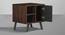 Bestie - Engineered Wood Bedside Table (2 Shelves & 1 Door, Dark Walnut & Slate Grey Finish) (Dark Walnut & Slate Grey Finish) by Urban Ladder - Side View - 