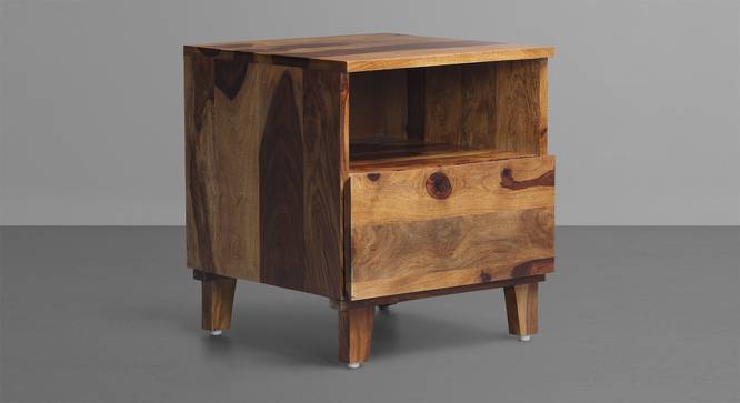 Ally - Sheesham Wood Bedside Table (Provincial Teak Finish) (PROVINCIAL TEAK Finish) by Urban Ladder - Cross View - 