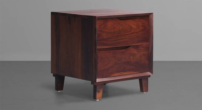 Mate - Sheesham Wood Bedside Table (Honey Brown Finish) (Honey Brown Finish) by Urban Ladder - Front View - 