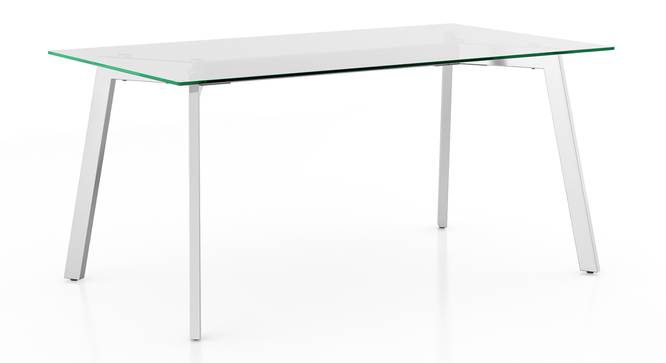 Carmen 6 Seater Dining Table Finish: Chrome (Silver Finish) by Urban Ladder - Side View - 