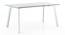 Carmen 6 Seater Dining Table Finish: Chrome (Silver Finish) by Urban Ladder - Side View - 